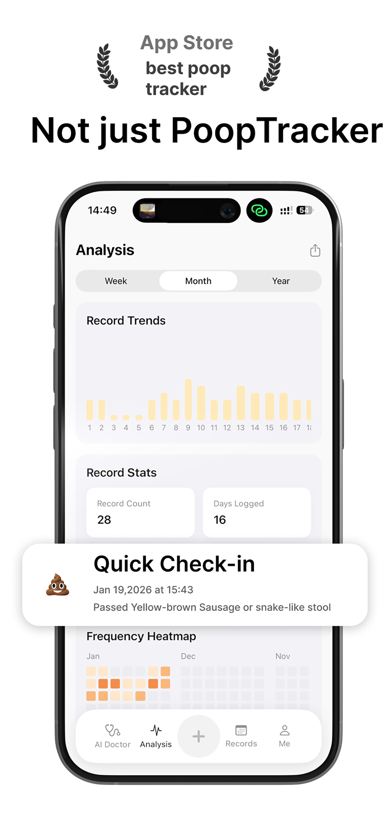 PoopMate routine tracking preview