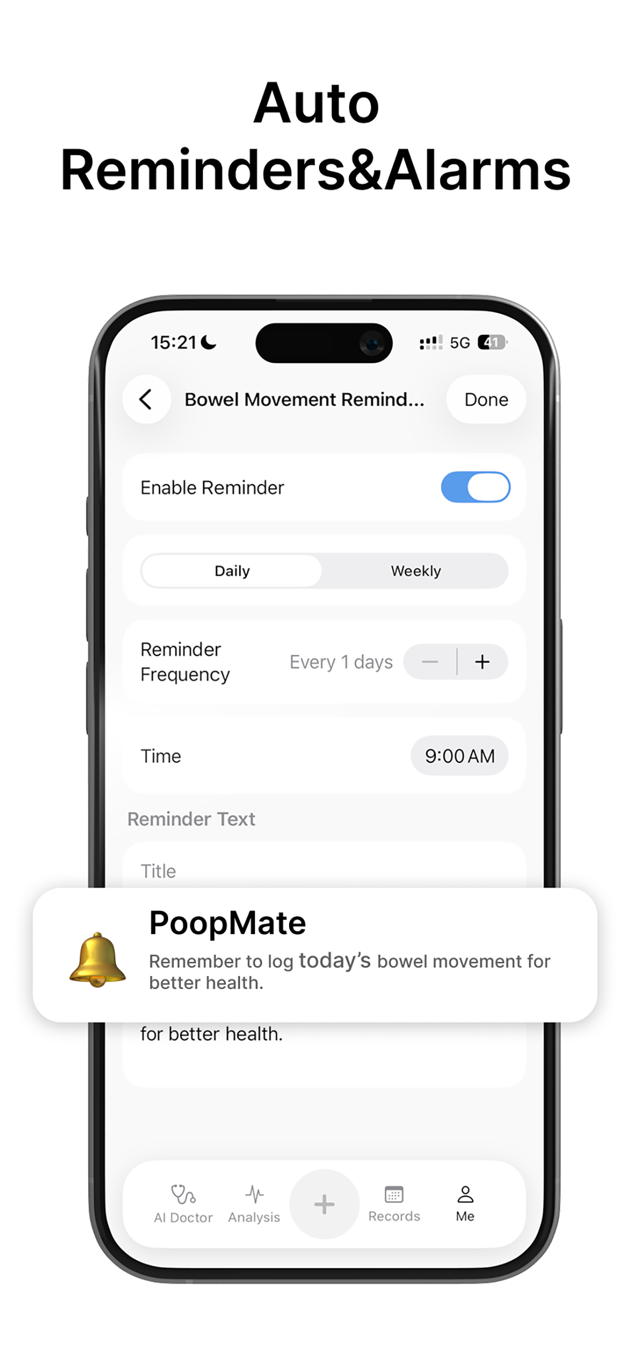 Poop log details preview
